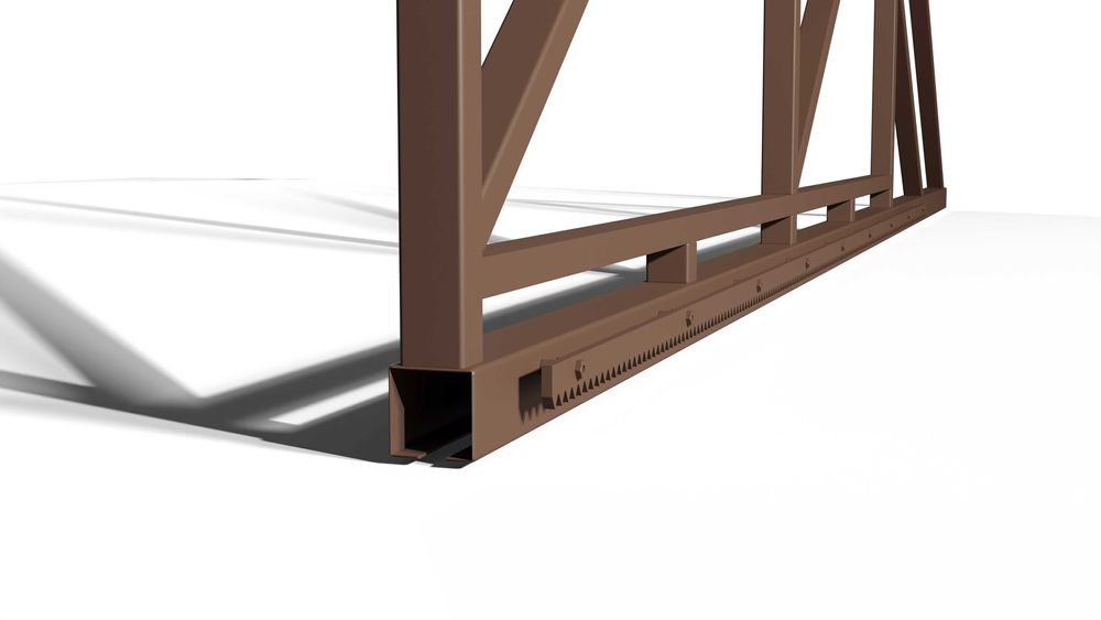 BRAMA PRZESUWNA rama SAM wypełnij MALOWANA proszkowo RAL