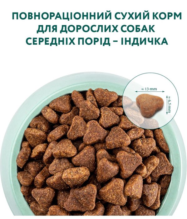 Сухой корм OptiMeal(Оптимил)для собак средних(середніх)пород с индейко