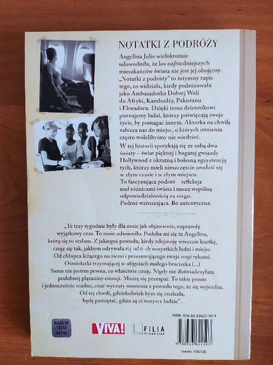 Pamiętnik Angeliny Jolie Notatki z podróży Angelina książka unikat