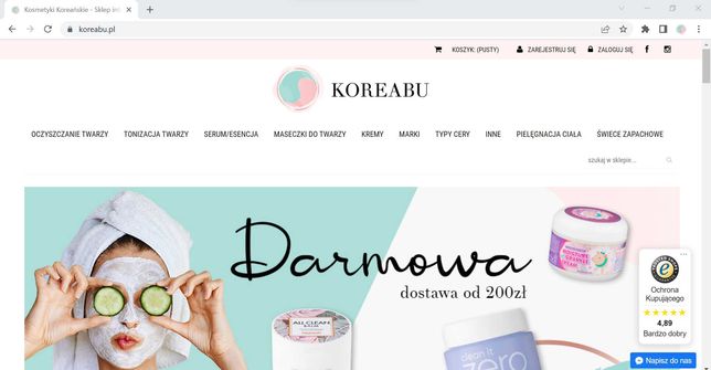Sprzedam sklep internetowy - Kosmetyki koreańskie