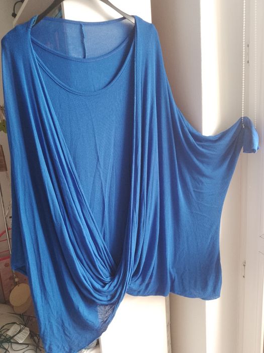 Bluzka WŁOSKA L XL chabrowa