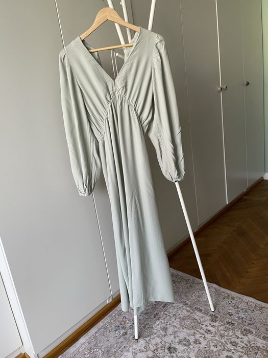 H&M modna letnia sukienka maxi długa suknia plażowa romantyczna boho