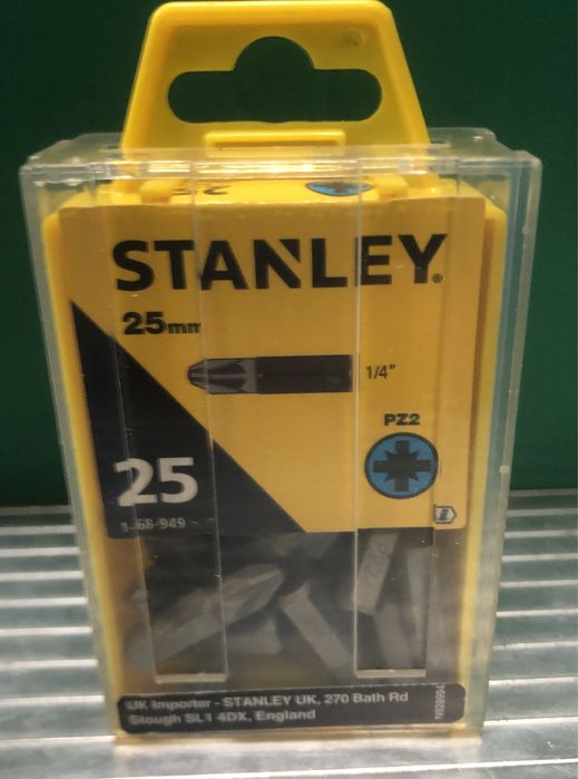 STANLEY bity torksy 6-kat 1/4 25 sztuk PZ2/25mm - NOWE! Wysylka!