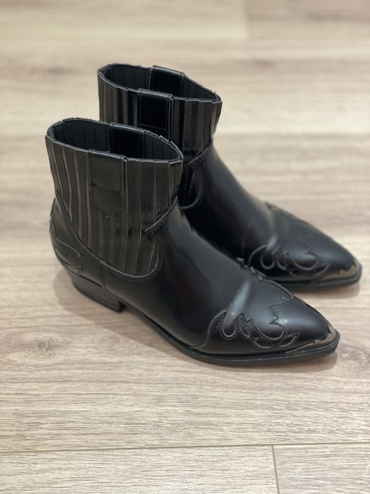 Mango казаки ботинки челсі кожа р.38 ковбойки