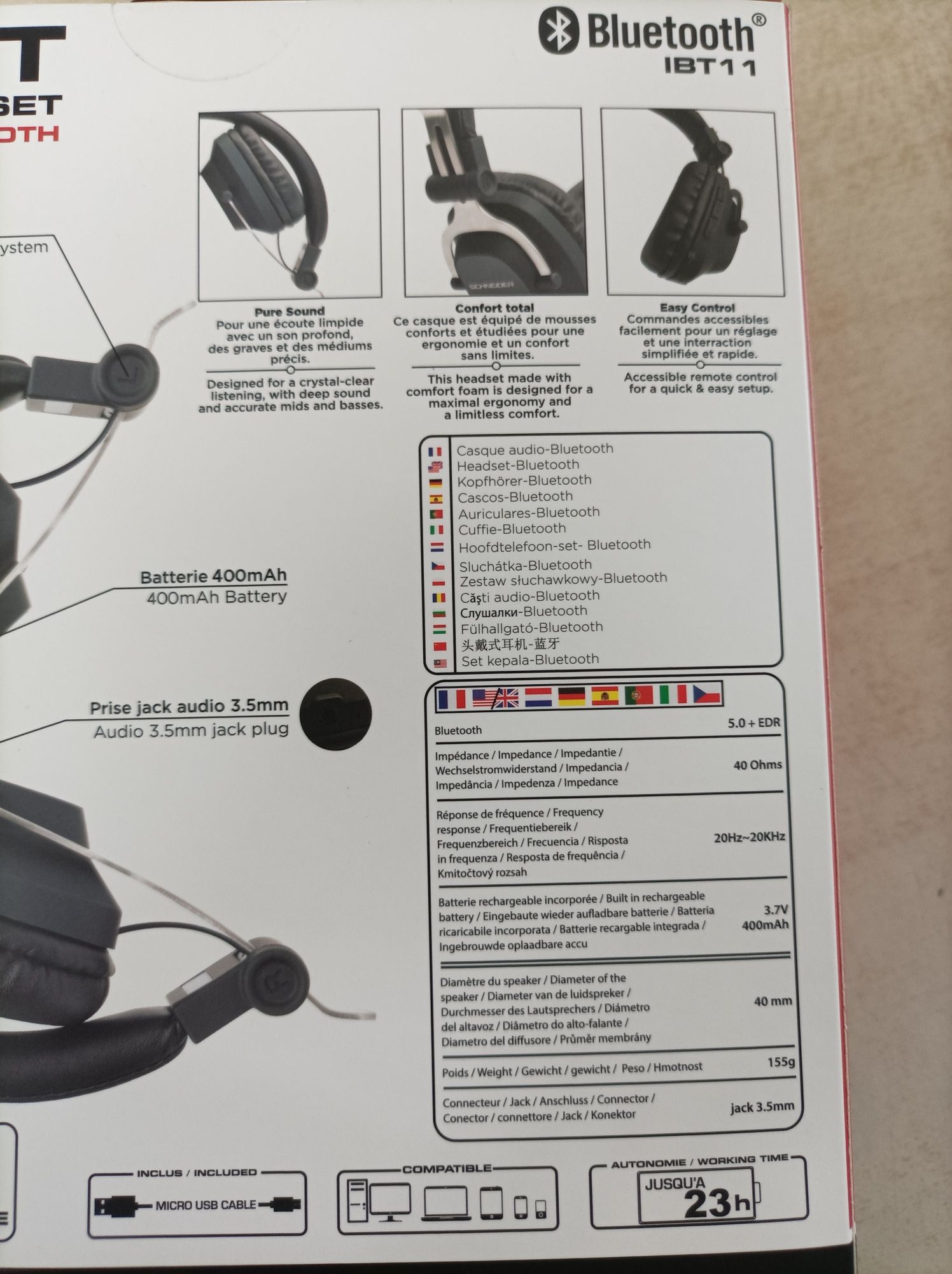 Słuchawki bluetooth Shneider