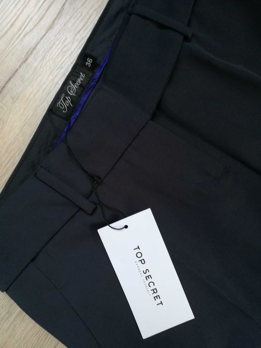 Nowe eleganckie spodnie w kant TOP SECRET s/m