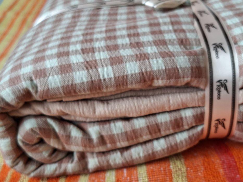 Двоспальний комплект постільної білизни з мусліну. Наволочки 70×70 см.