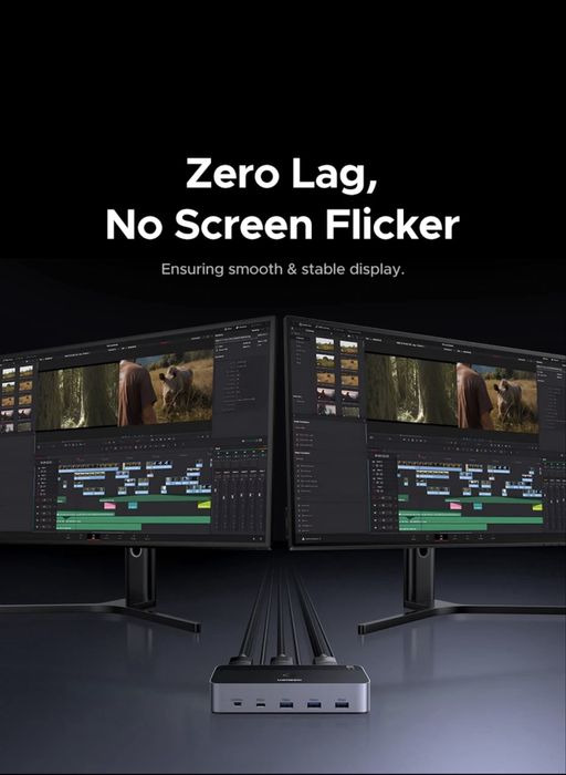 KVM Перемекач 8K UGREEN AK 700 Black