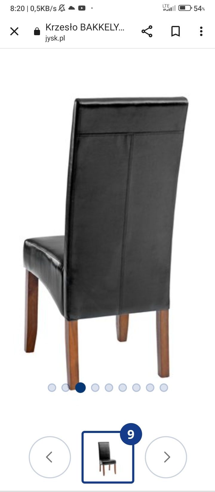 Krzesla czarne z eko skóry