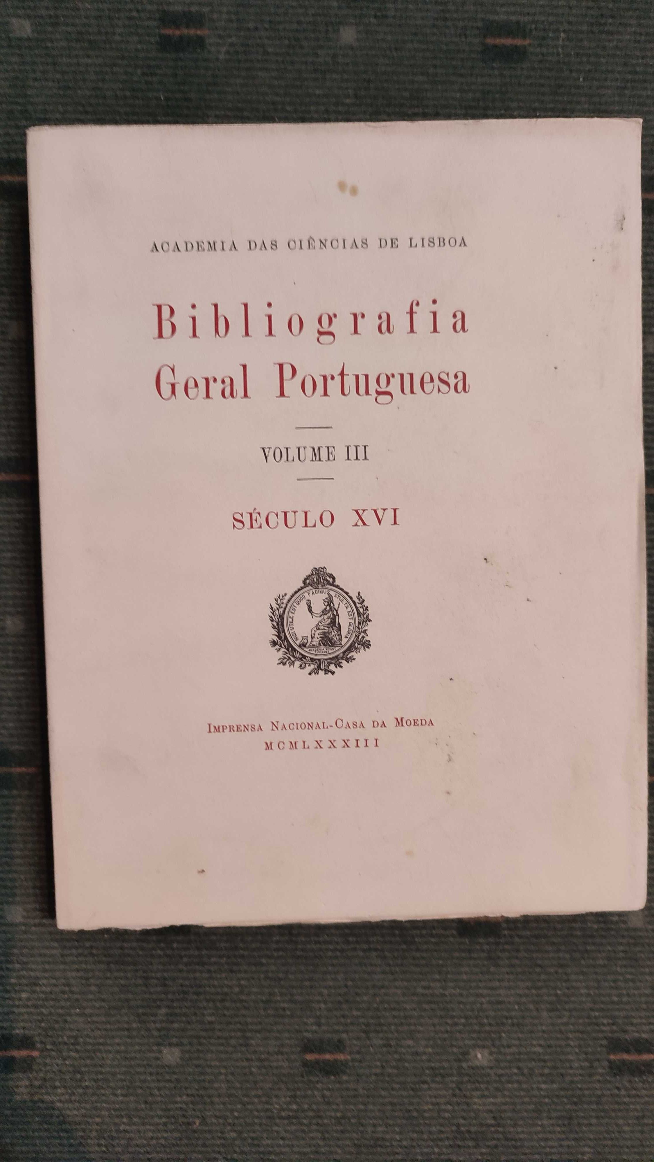 Bibliografia Geral Portuguesa Vol III - Século XVI