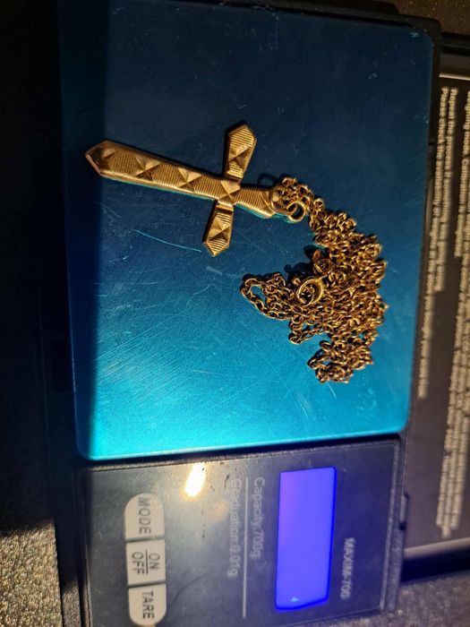 złoty łańcuszek z krzyżykiem pr585 7.2g nie 583 nie apart