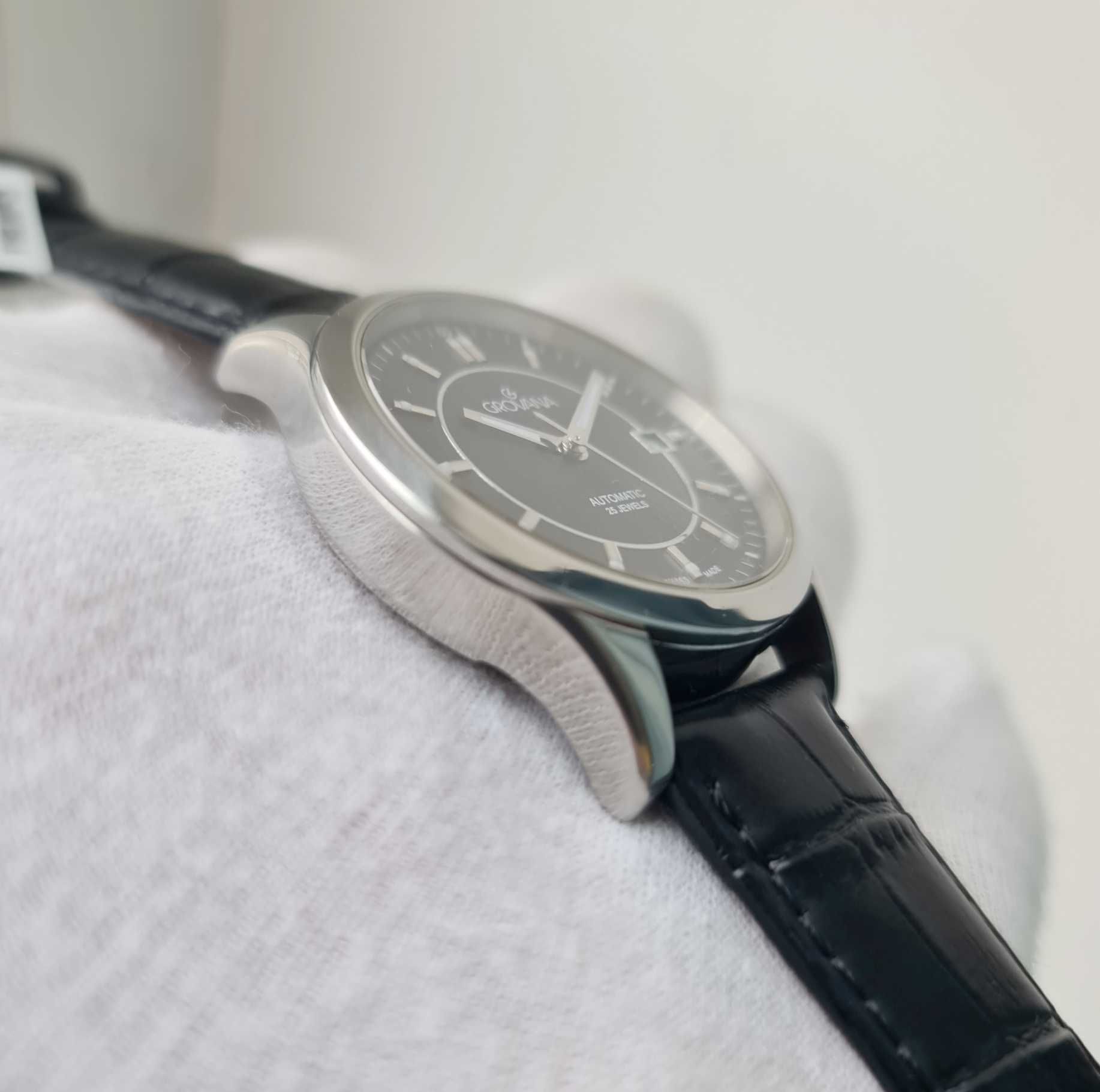 Чоловічий годинник Grovana 1208.2 Automatic Sapphire 39 mm Swiss