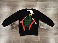 Sweterek świąteczny H&M 110 116