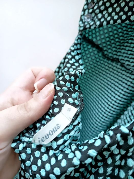 Vestido Turquesa às Bolinhas