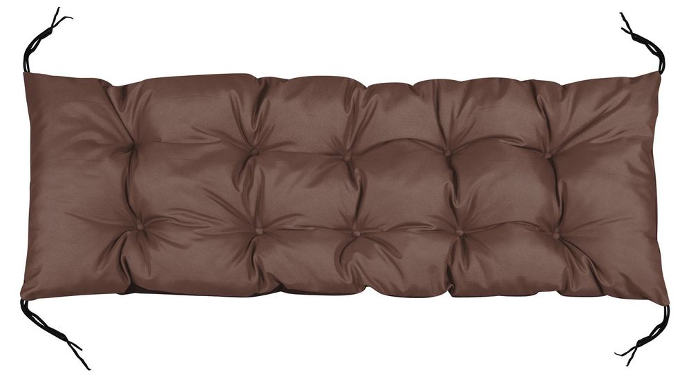 Poduszka ogrodowa 120x40 cm wodoodporna na ławkę palety brązowy