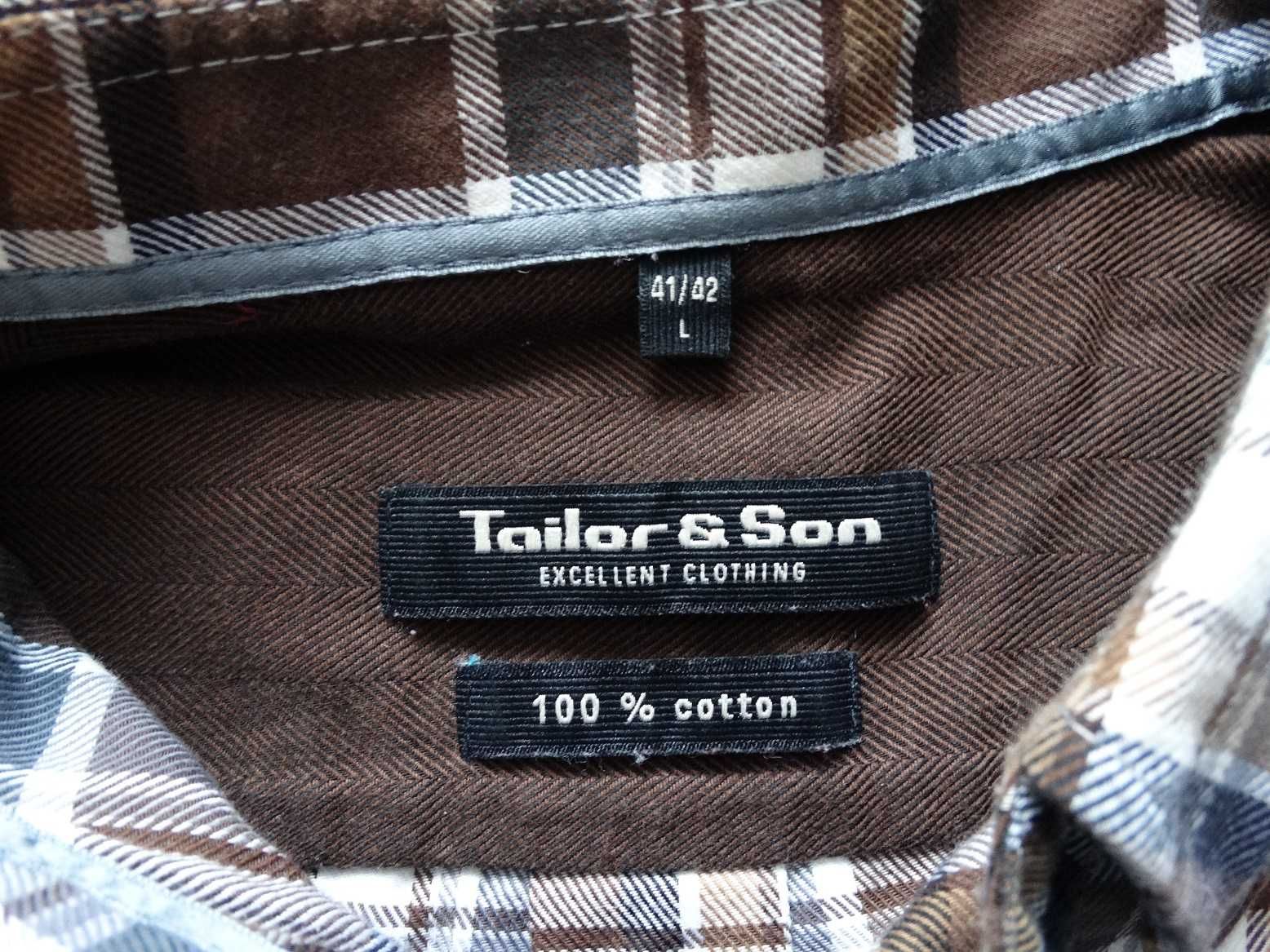 Koszula w kratę męska Tailor&Son rozm. 41/42 L