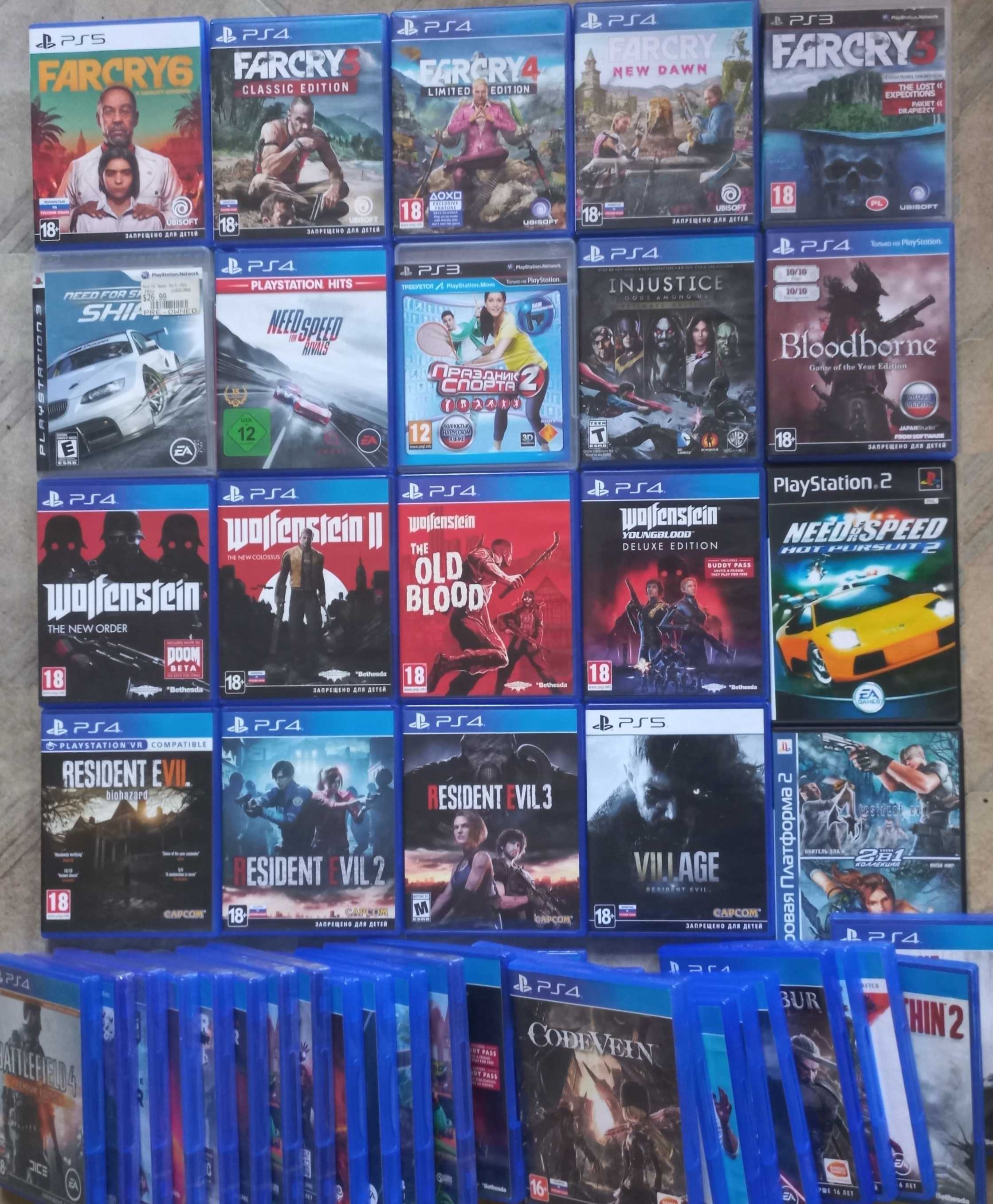 Диск Far Cry,ПраздникСпорта2,Need For Speed,Resident Evil,Wolfenstein