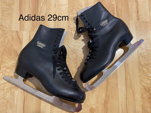 Adidas DAVOS 29 cm łyżwy czarne skóra Old vintage retro Adidas ice-ska