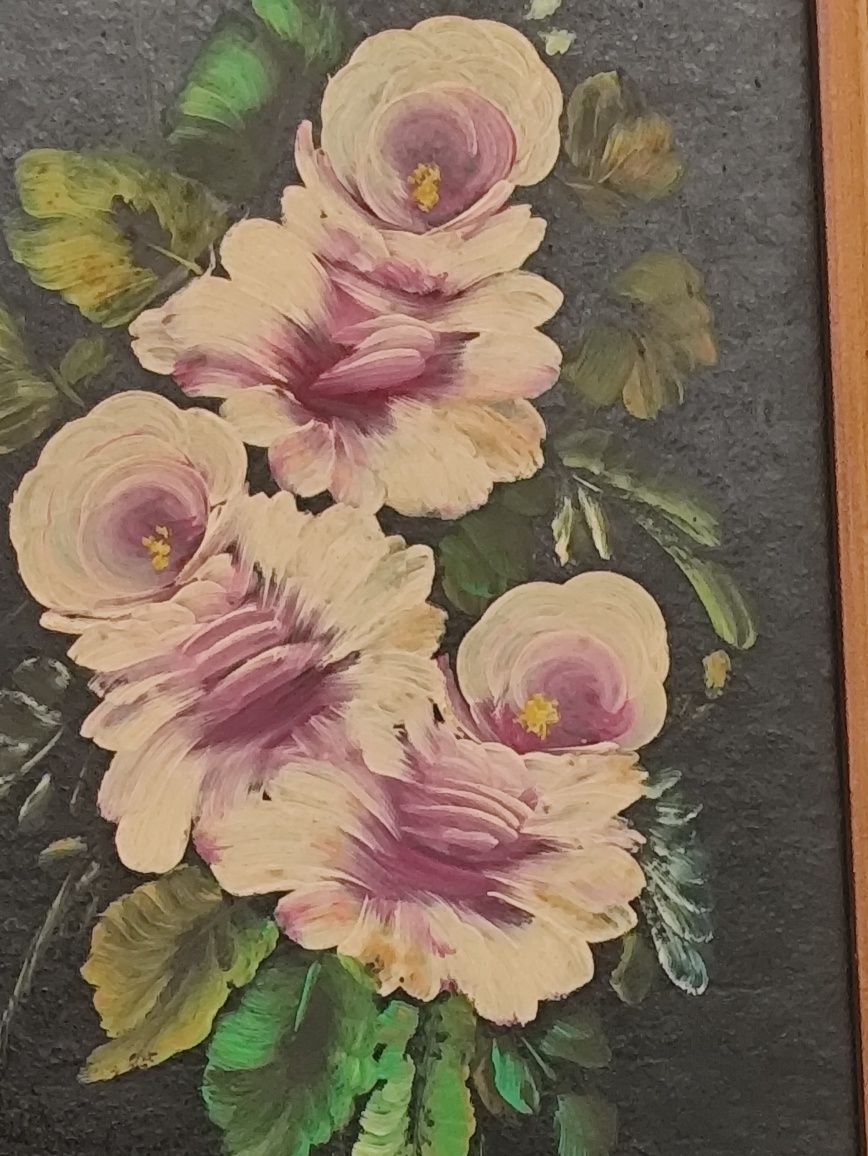 Pinturas com flores a oleo