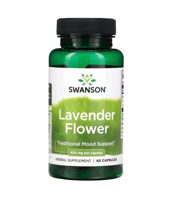 Квітка лаванди, lavender flower 400 мг, 60 капсул swanson