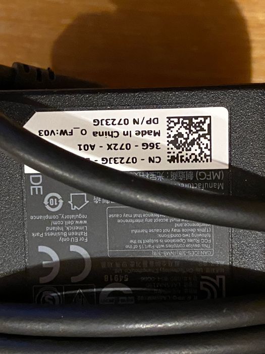 Zasilacz Dell 65W do laptopa oryginał