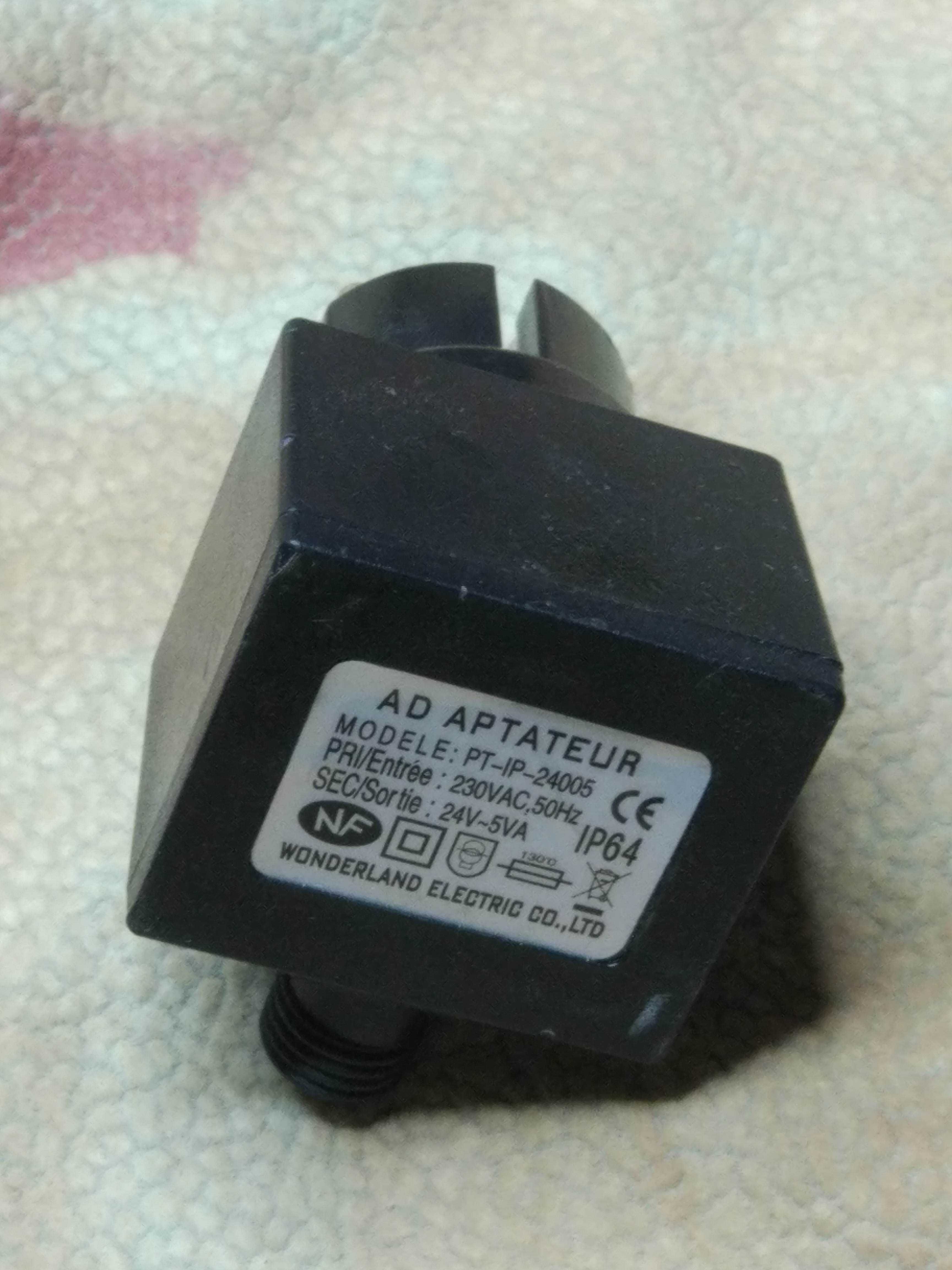 Блок живлення питания для гирлянды 24V ~ 5VA PT-IP-24005