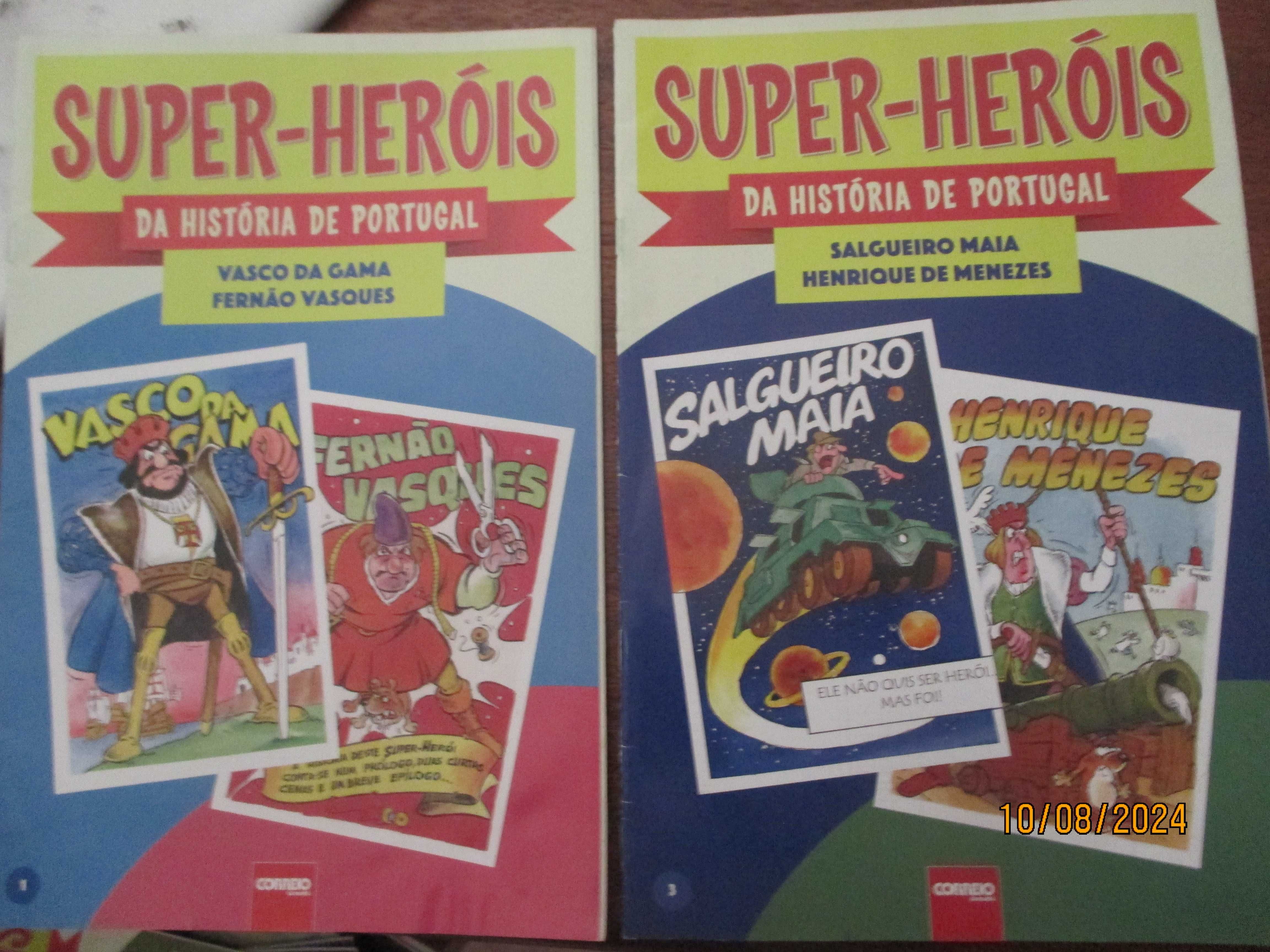 9 peq. livros banda desenhada  - Super heróis da história de Portugal