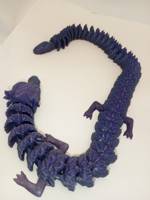 3D-друкований гнучкий дракон – фіолетовий, унікальний сувенір