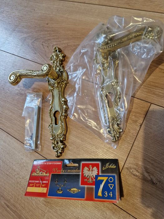 Retro klamka z szyldem - nowa