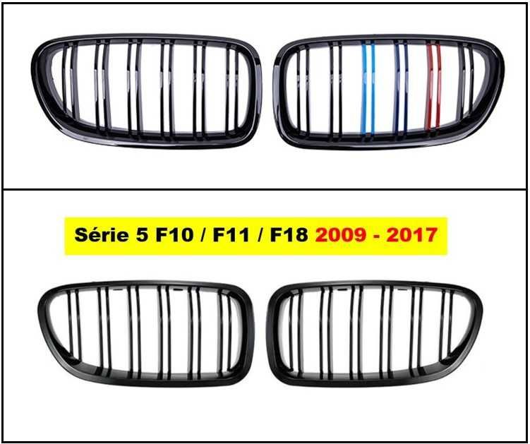 PROMOÇÃO Grelhas Preto Brilho dupla Barra BMW série 5 F10 F11 F18