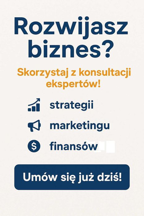 Konsultacja biznesowa rozwój firmy, plan działania, strategie wzrostu