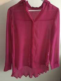 Camisa fuscia plissada- Lanidor