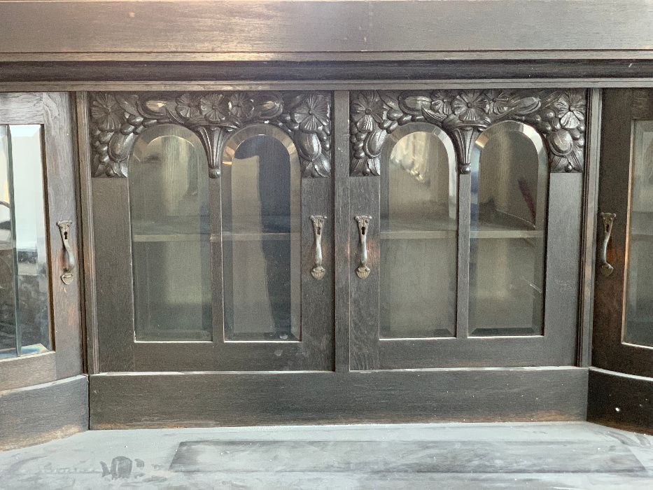 antyki kredens szyby kryształowe