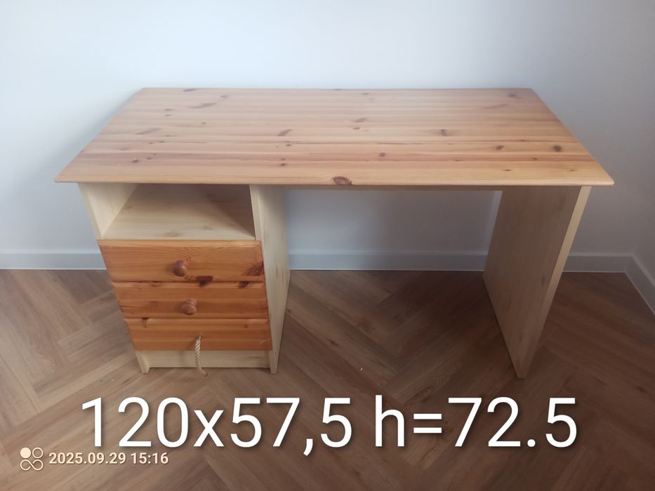 Biurko z drewna 120x57.5