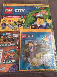 Lego City gazetka z saszetką-ludzik z kosiarką