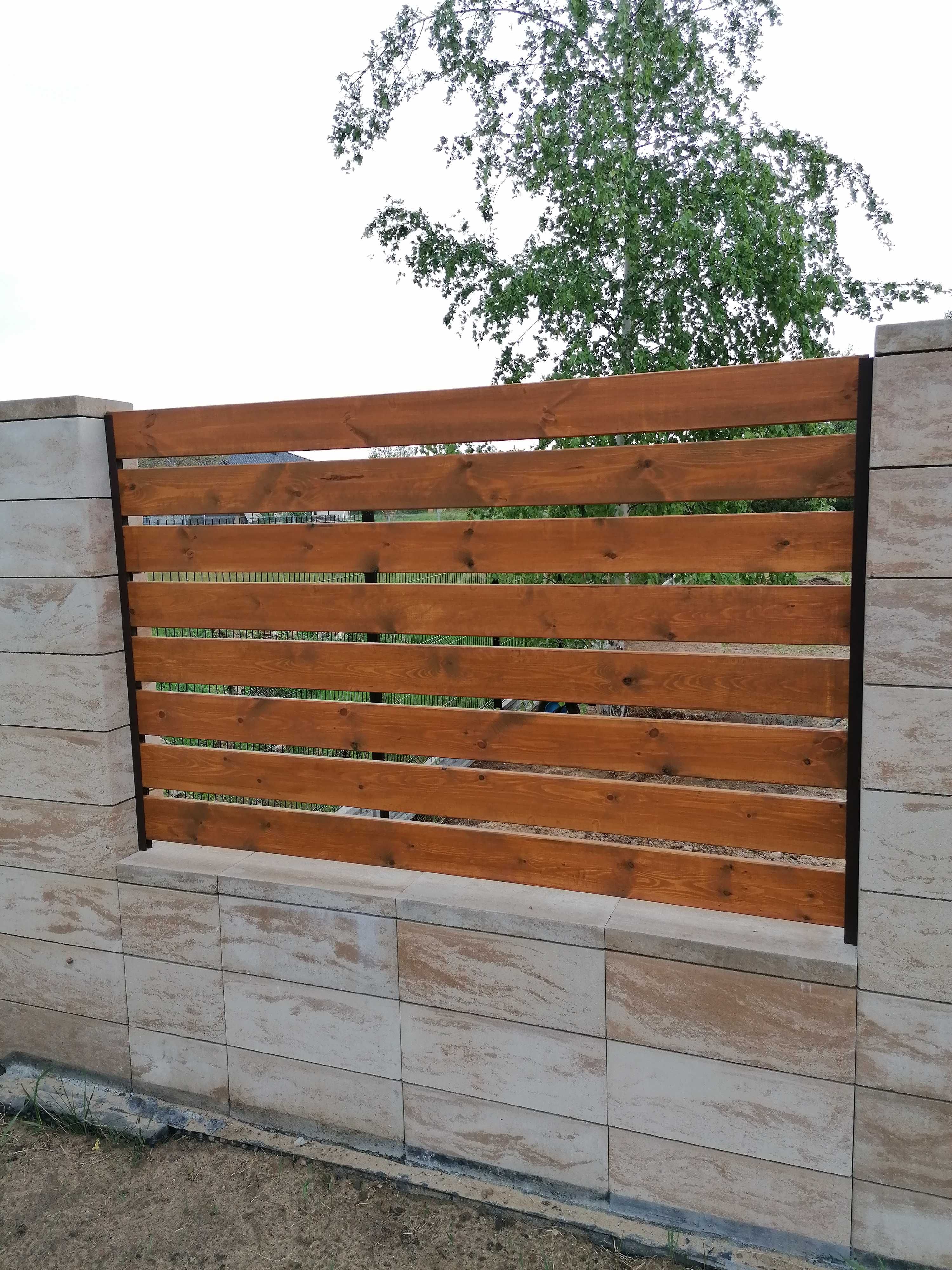 Przęsło ogrodzeniowe panelowe drewniane na wymiar