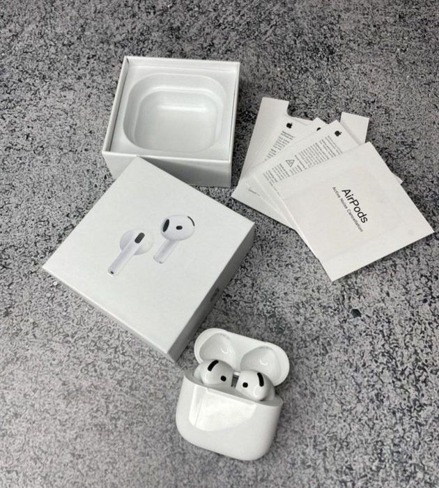 Airpods 4,шумоподав, гіроскоп, прозорість lux якість 1:1 чіп airoha