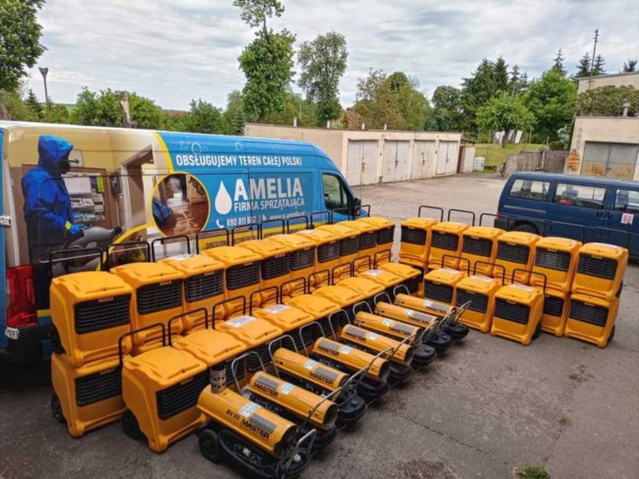 WYNAJEM Osuszacz powietrza Osuszanie po tynkach wylewkach zalaniu