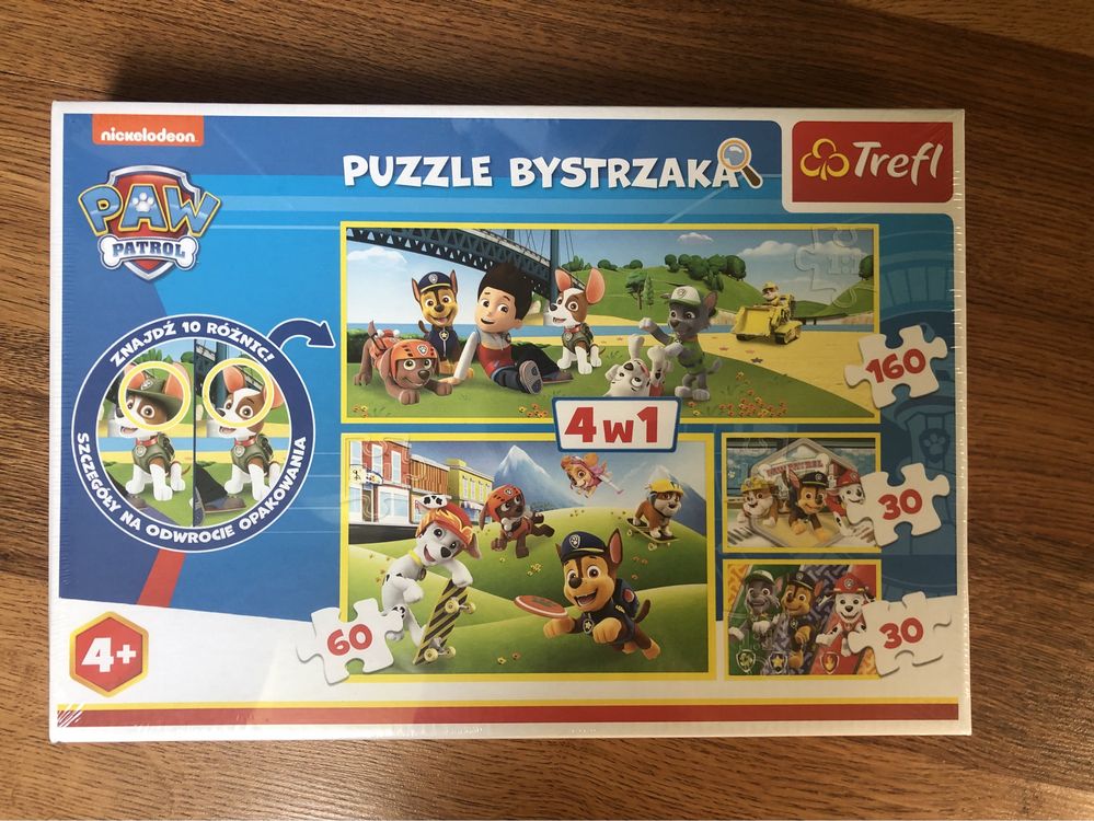 Puzzle bystrzaka Trefl Psi Patrol 4w1  280 elementów