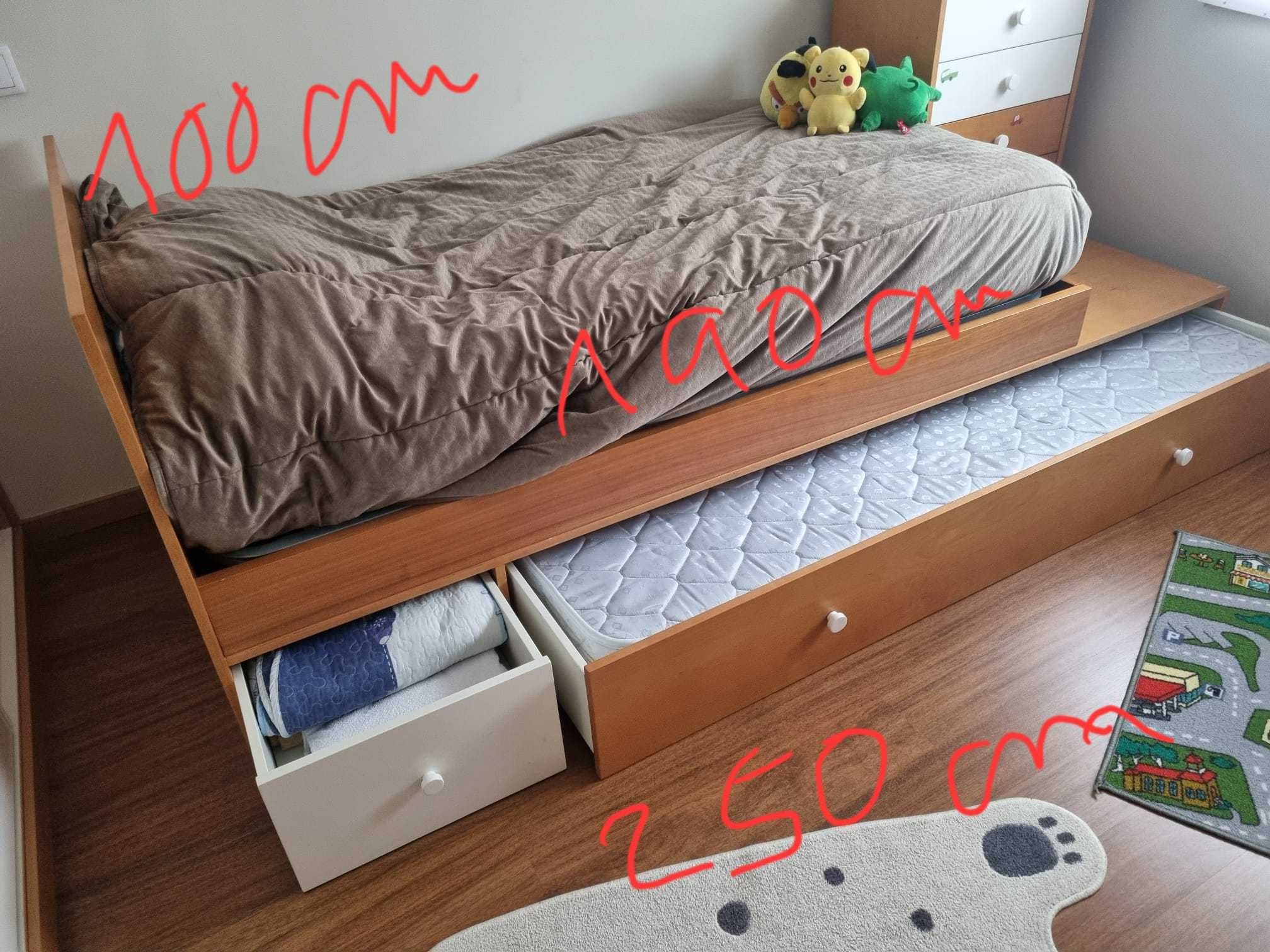 Cama Solteiro c/ gavetão