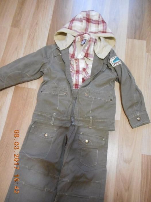 Стильний комплект курточка,сорочка та штани р.104