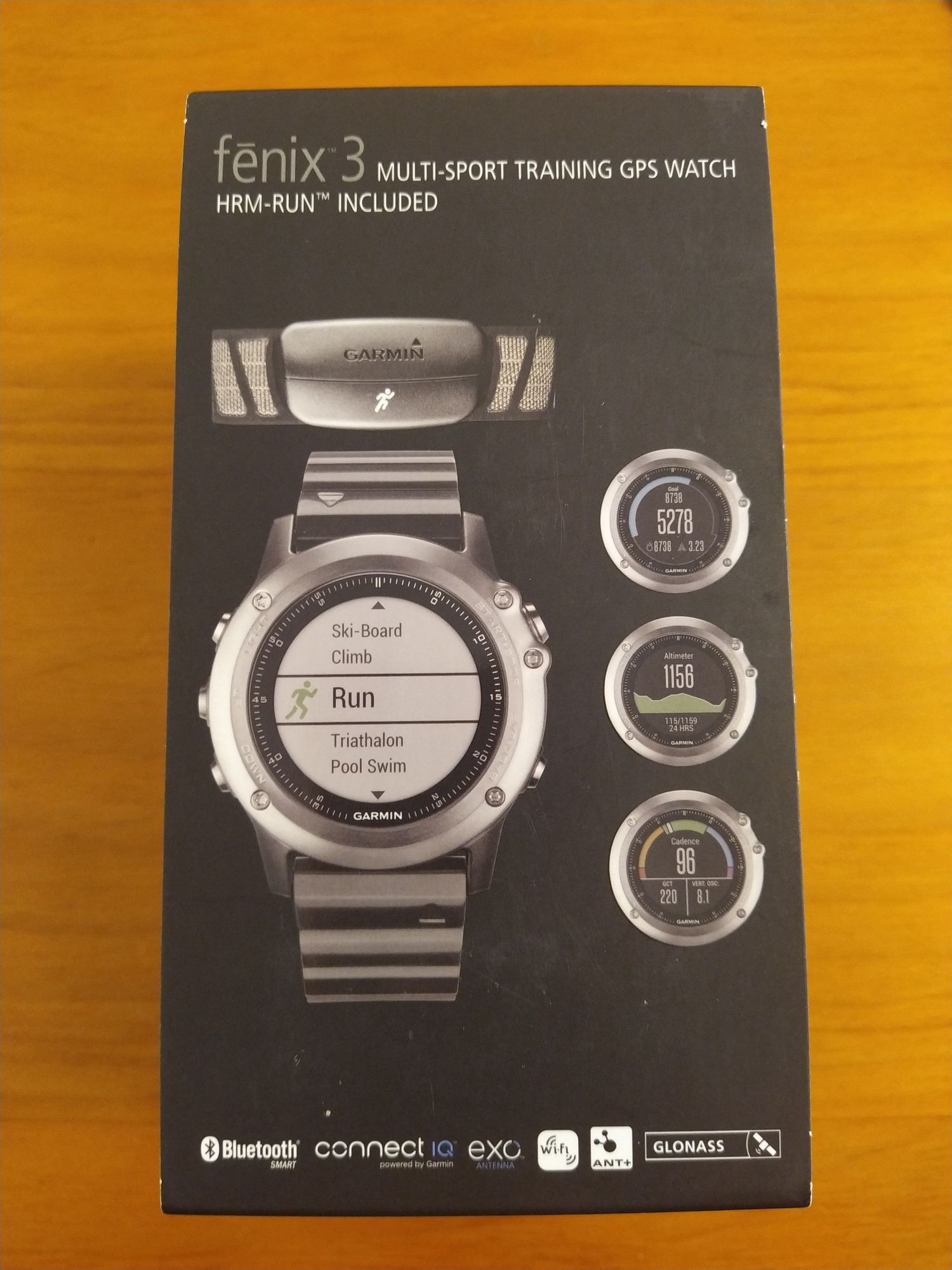 Relógio Garmin Fénix 3 pulseira titânio