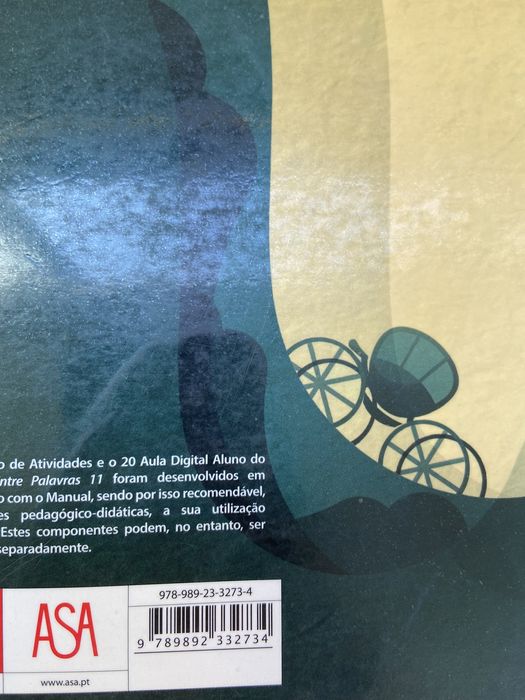 Manual e caderno de atividades Entre Palavras de 11 ano da editora Asa