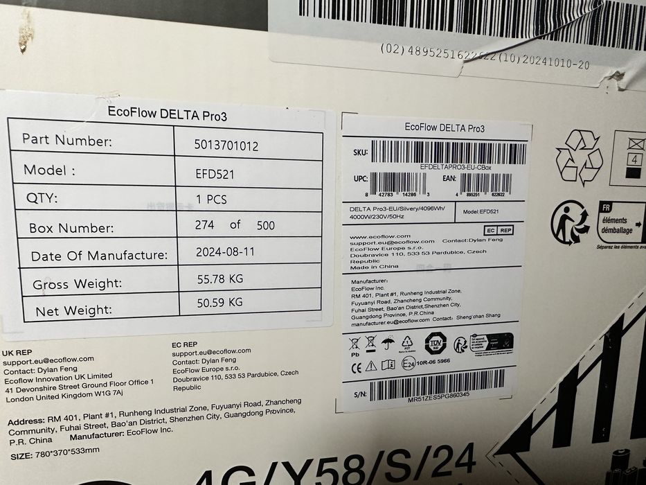 Ecoflow Delta Pro 3 / Екофлов / Экофлоу / Безкош. доставка по Дніпру.