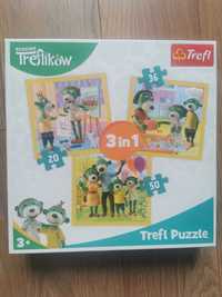 Puzzle Trefl 3 w 1 Rodzina Treflików