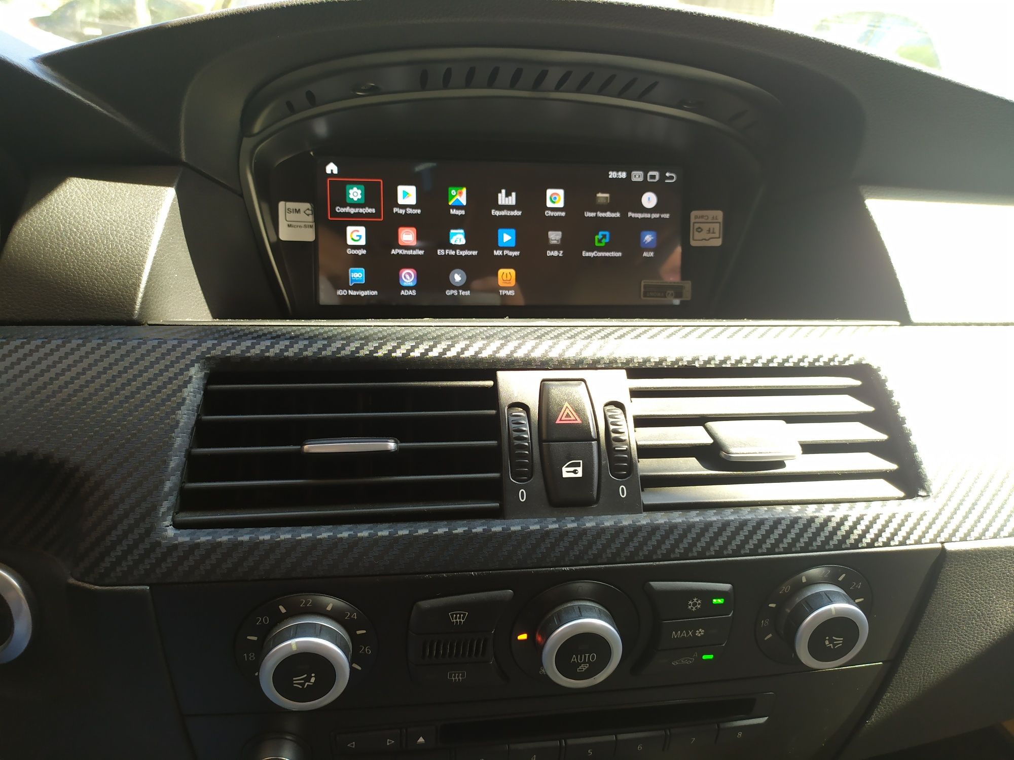 Multimédia Android 4+64 BMW E60 E61 E90 E91 GPS Bluetooth USB CCC CIC