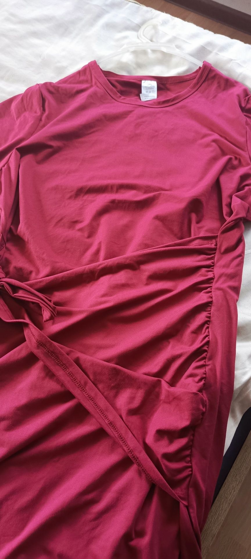Sukienka kolor wiśnia 2 XL
