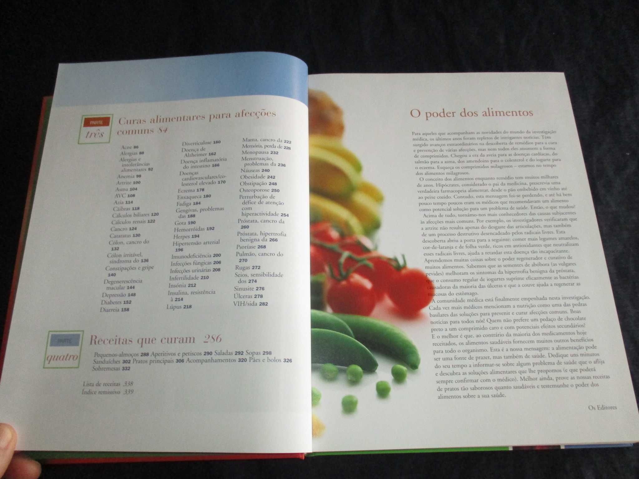 Livro Alimentos que curam Conselhos inovadores Selecções