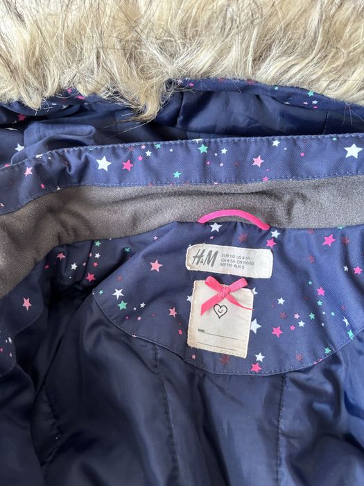 110 H&M kombinezon zimowy przejsciowy dla dziewczynki