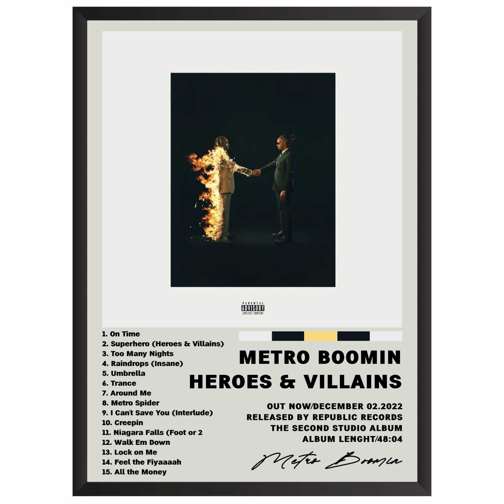 Metro Boomin Heroes & Villains Plakat Obraz z albumem prezent